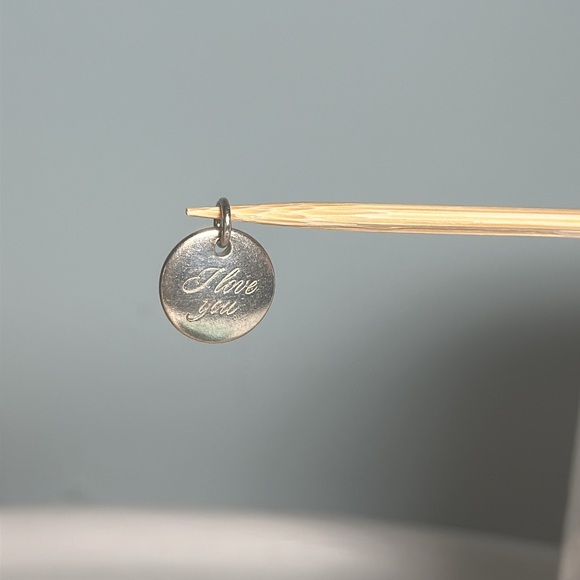 Genuine Tiffany & Co round I Love You charm in sterling silver - Picture 2 of 4